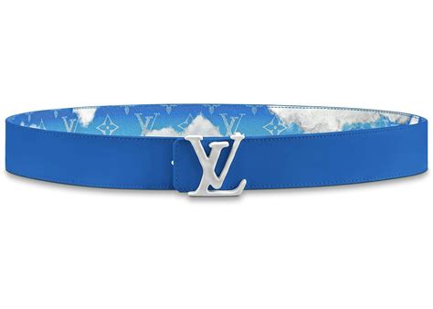 lv belt blue|louis vuitton suede belt.